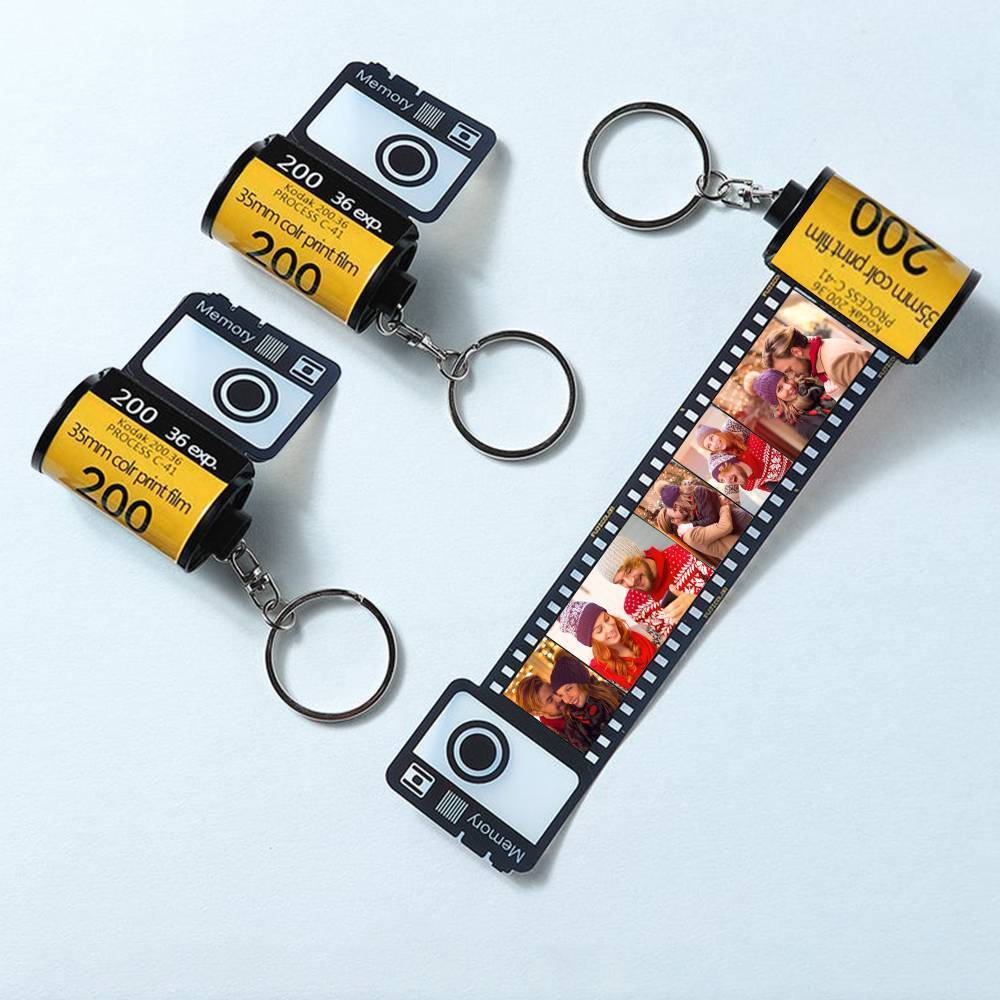 vintage lover custom camera film roll keychain gift for boyfriend