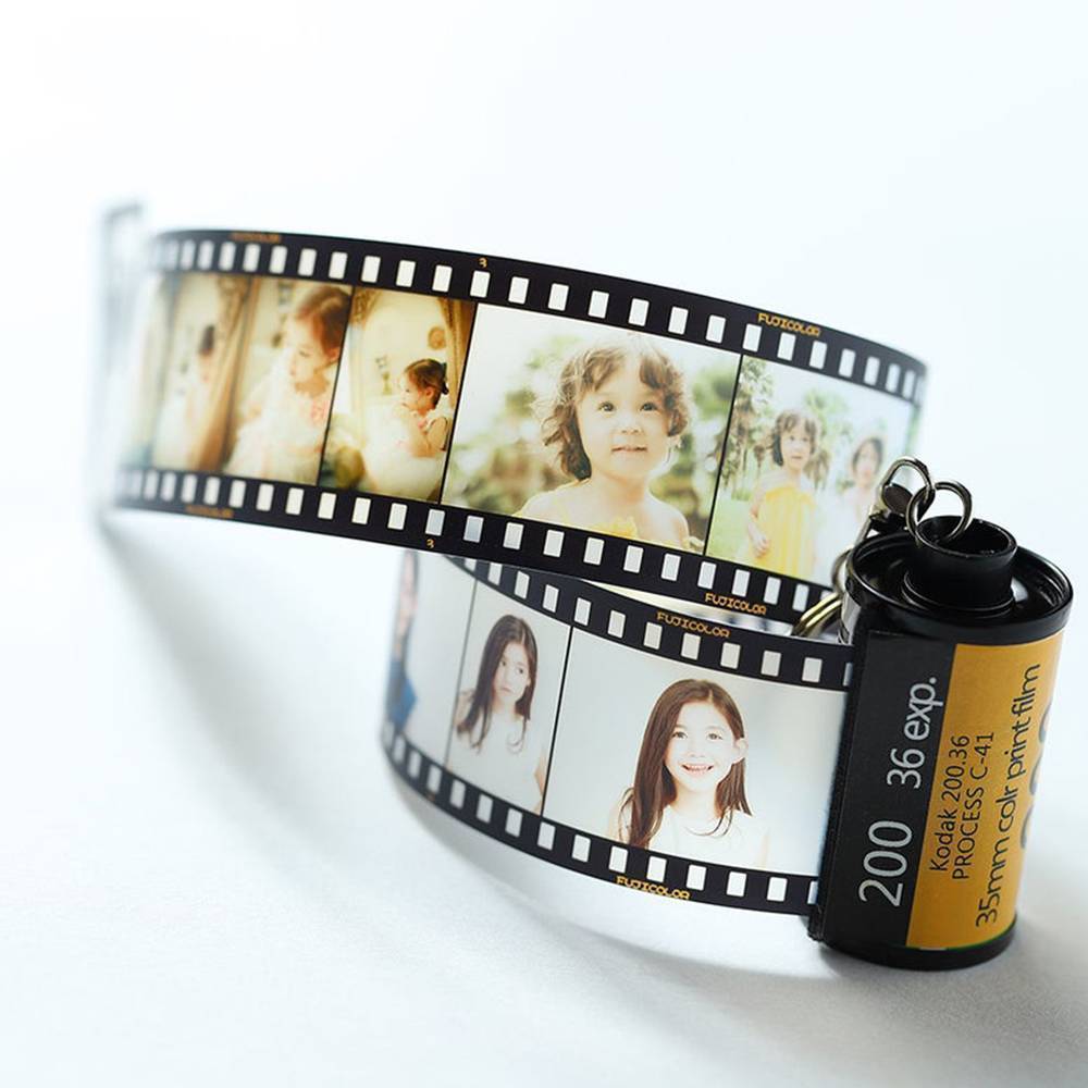 vintage lover custom camera film roll keychain gift for boyfriend