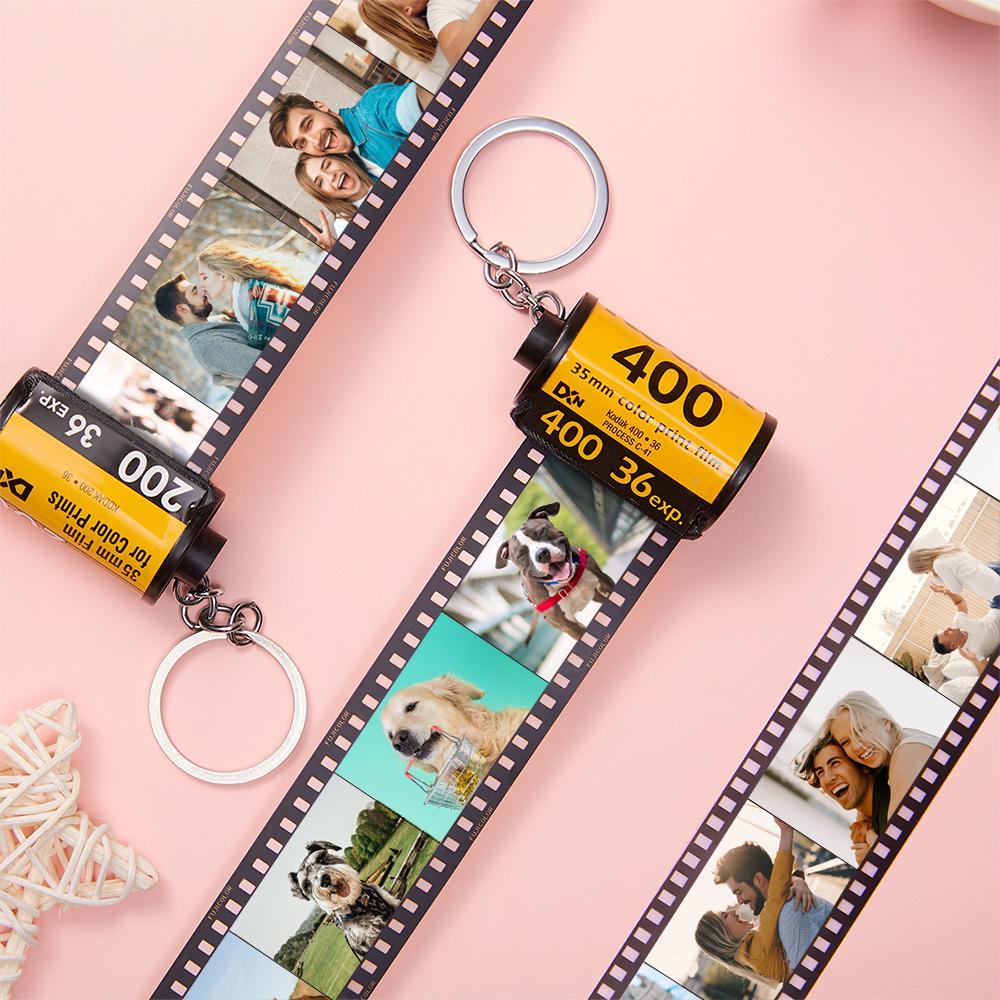 vintage lover custom camera film roll keychain gift for boyfriend