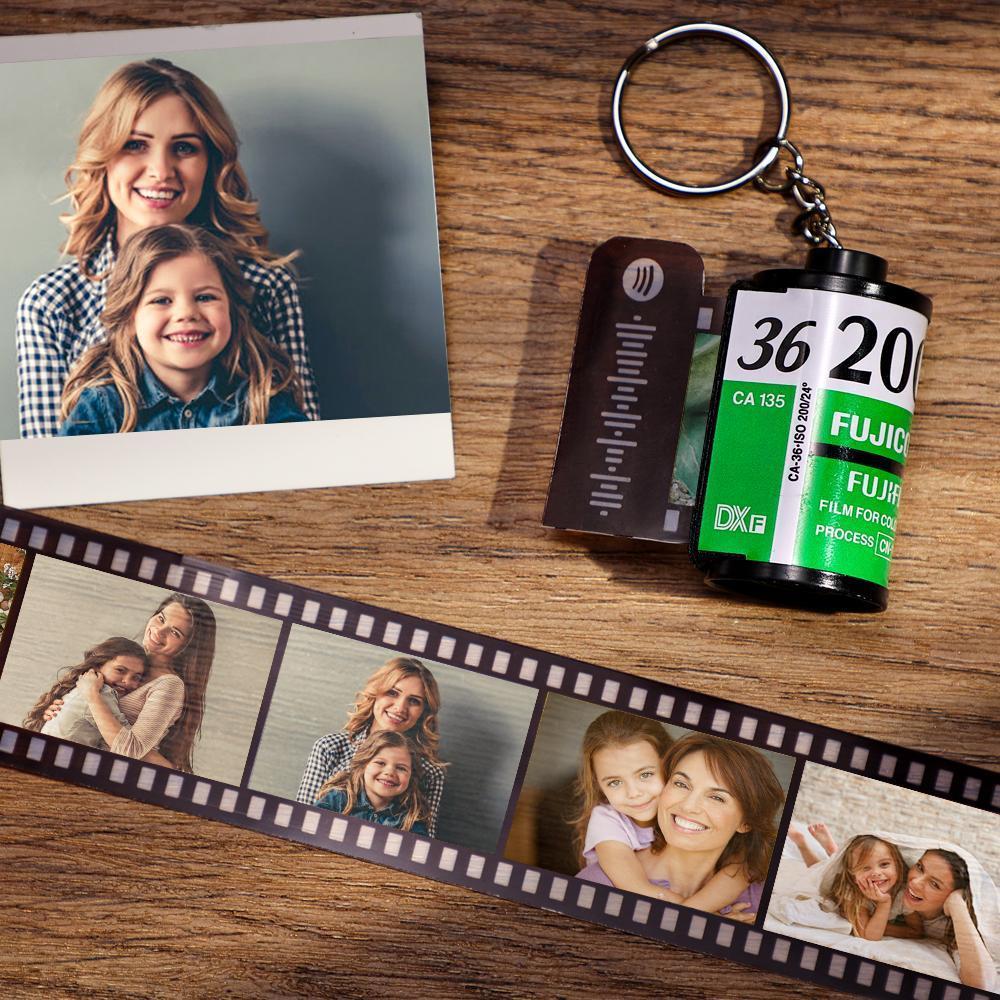 personalized spotify film roll keychain gift