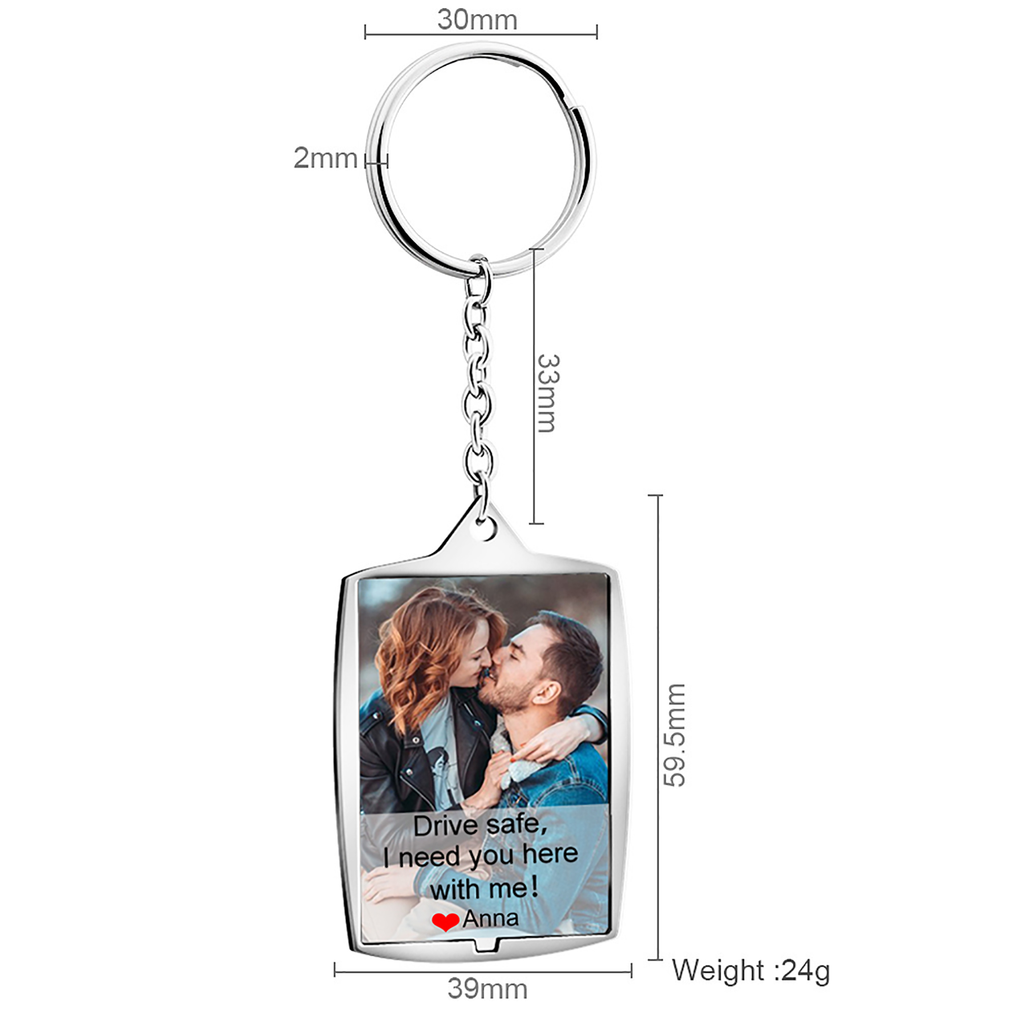 drive safe i need you personalized picture keychain for boy friend