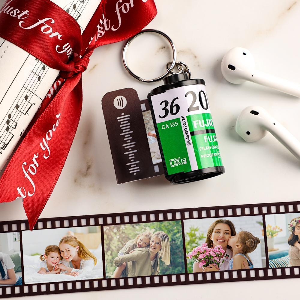 personalized spotify film roll keychain gift