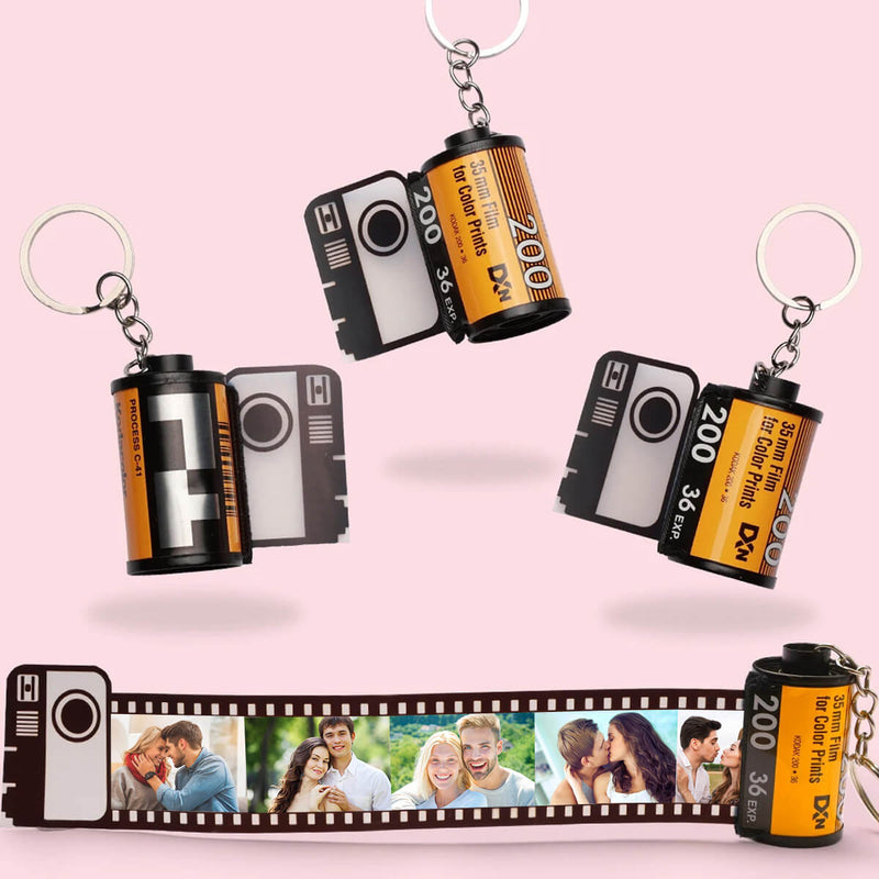 customized colorful camera roll keychain romantic gifts