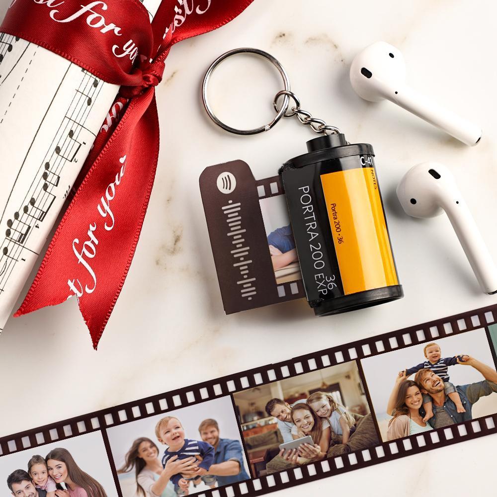 custom spotify code camera roll keychain family gifts