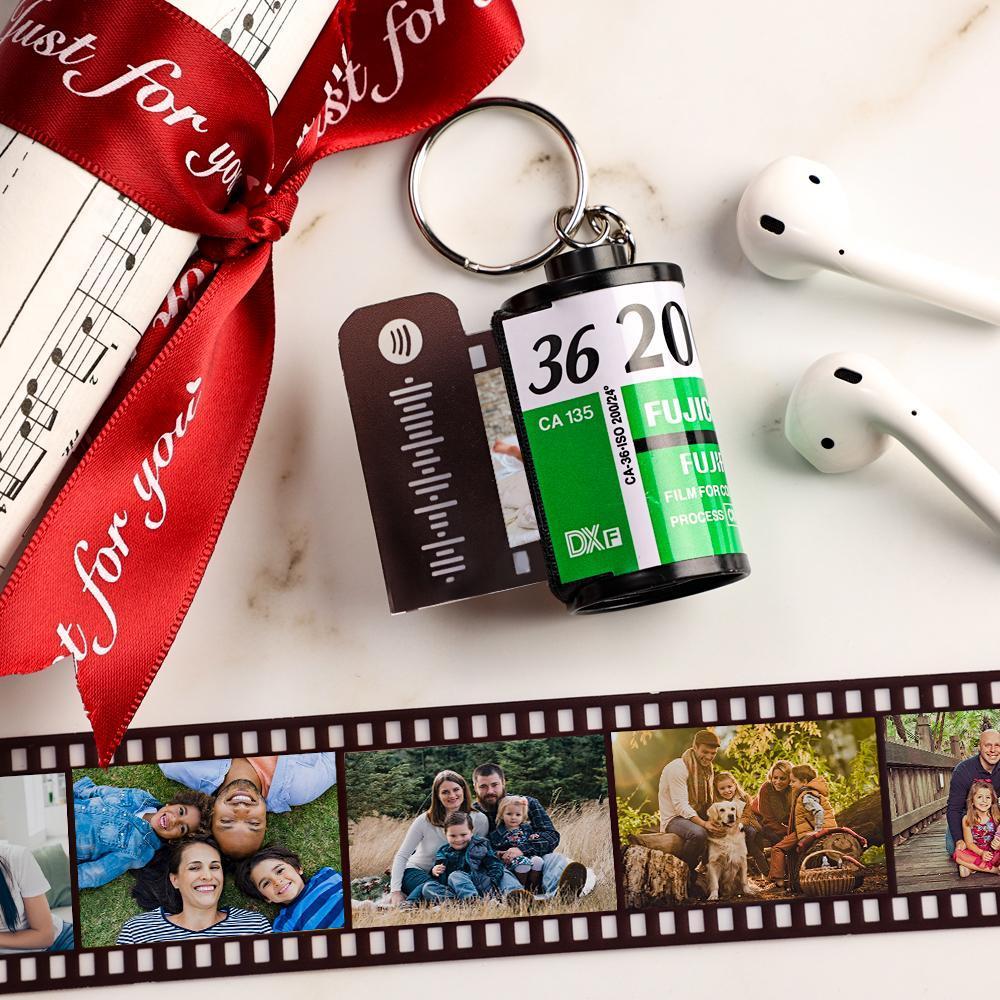 custom spotify code camera roll keychain family gifts