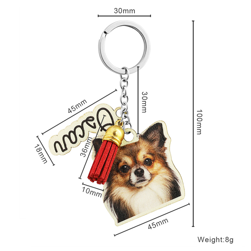 personalized pet photo wooden lifelike keychain dog and cat