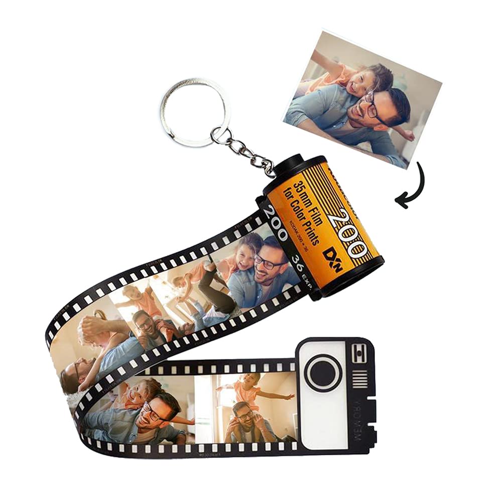 Handmade personalized film roll keychain diy gift