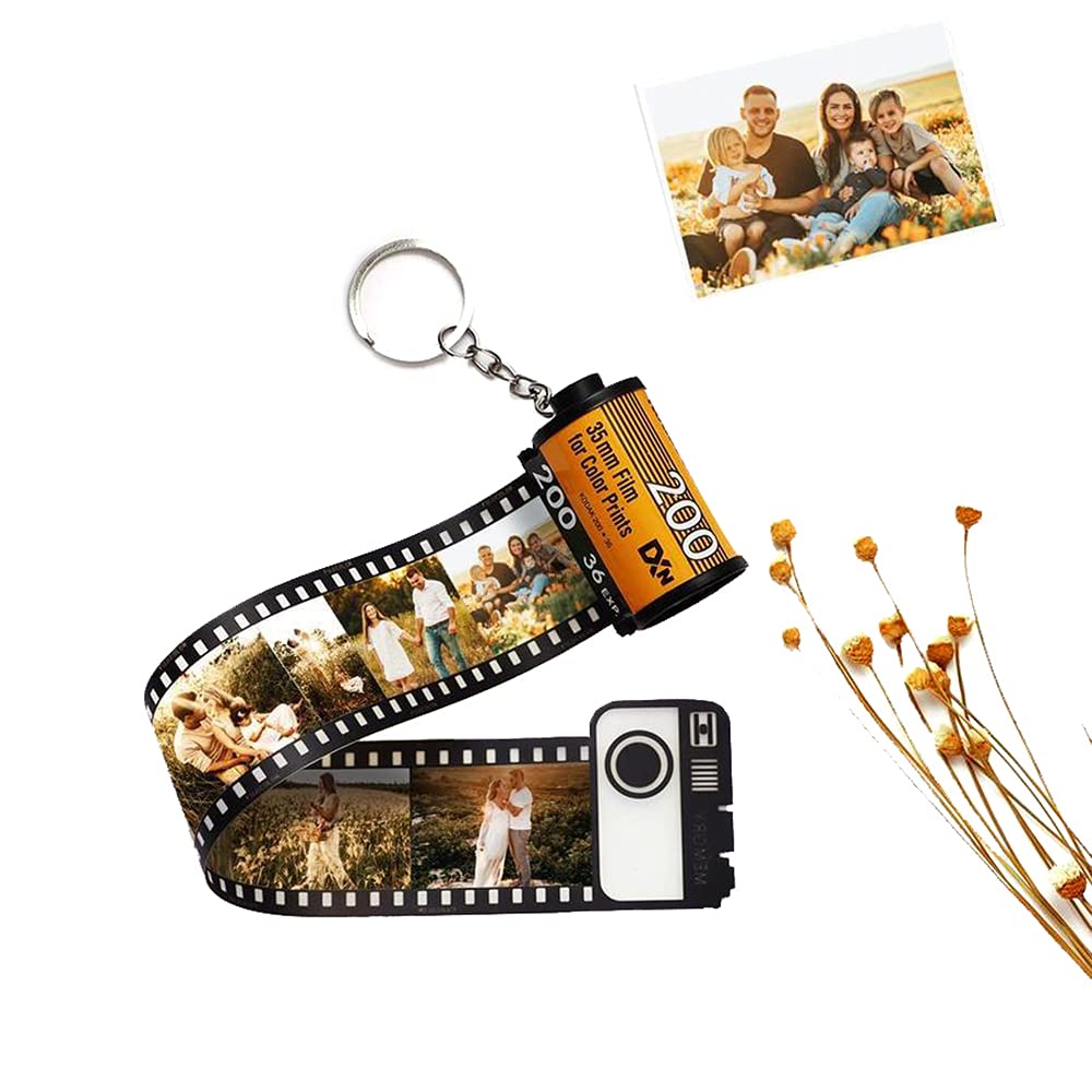 Handmade personalized film roll keychain diy gift