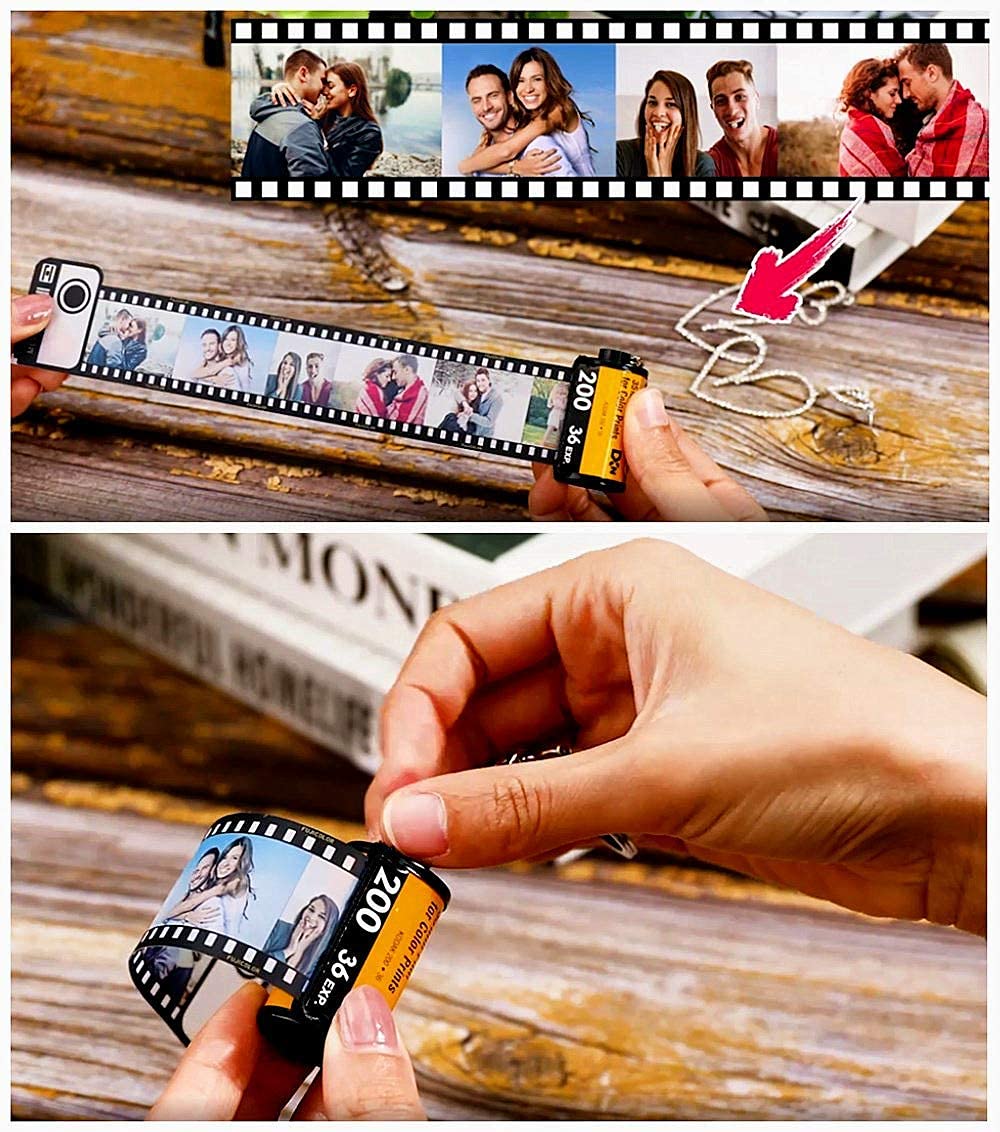 Handmade personalized film roll keychain diy gift