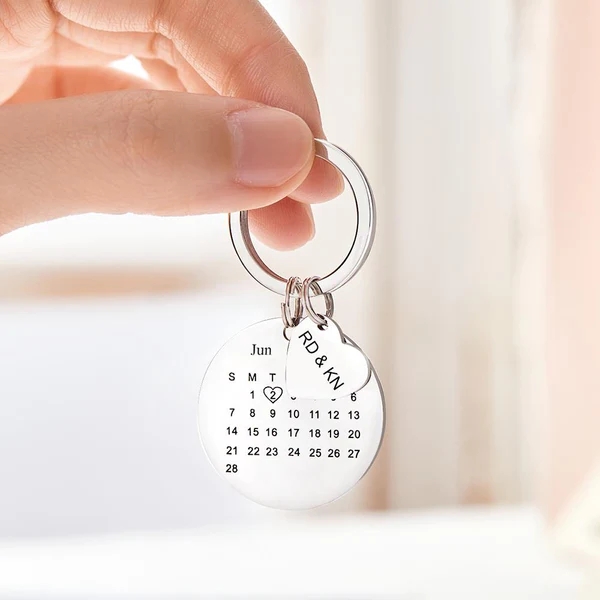 Personalized calendar keychain same as on Tiktok video