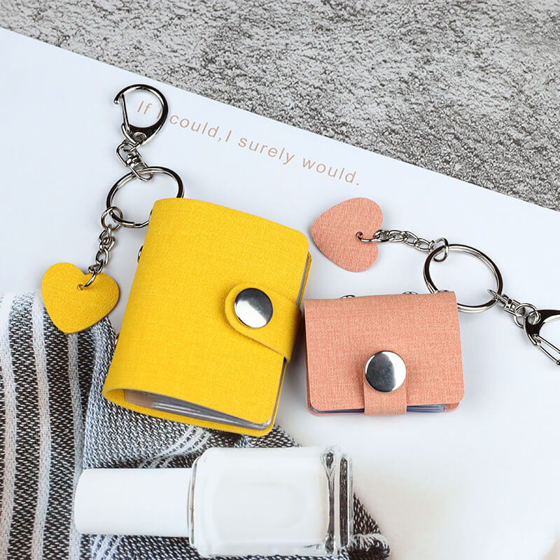 tiny photo album keychain