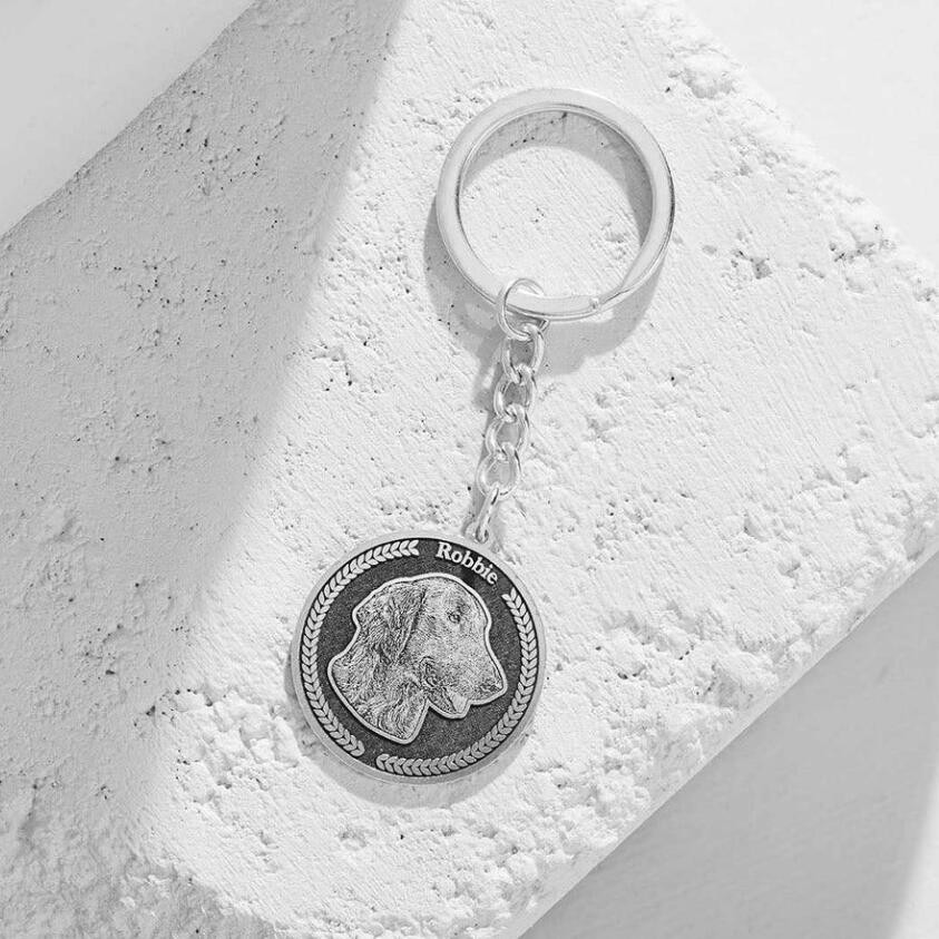 Rilievo pet keychain Silver 925